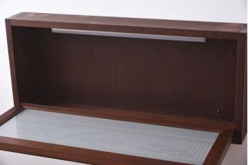 ラフジュ工房オリジナル　古建具リメイク　片面ガラス　富士が素敵な組子欄間の壁付け照明(ウォールランプ)
