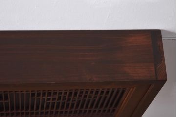 ラフジュ工房オリジナル　古建具リメイク　片面ガラス　富士が素敵な組子欄間の壁付け照明(ウォールランプ)