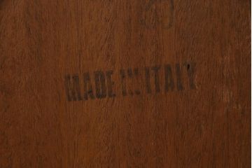 中古　イタリア家具　マホガニー材　リメイクを施した高級感漂うキャビネット(飾り棚)