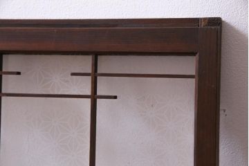 ラフジュ工房オリジナル　当店オリジナルガラス入り　味わい深い建具の脚付きテレビボード(リビングボード、サイドボード、戸棚)