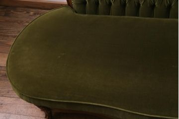 ヴィンテージ家具　イギリスビンテージ　クラシカルな佇まいが魅力的なシェーズロング(ソファ、カウチソファ)