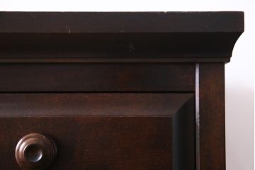 中古　北海道民芸家具　小物収納に使いやすいスリムなチェスト(引き出し、タンス)(定価約27万円)(2)