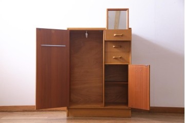 ヴィンテージ家具　北欧ビンテージ　G-PLAN(ジープラン)　Brandon(ブランドン)　ハンガー掛け付き　オーク材製のスモールワードローブ(収納棚、戸棚、キャビネット)(R-035085)