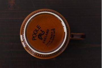 イギリスビンテージ　Poole Pottery(プール・ポタリー)　コンパクトシリーズ　カップ&ソーサー3客セット(1)