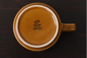 イギリスビンテージ　HORNSEA(ホーンジー)　Saffron(サフラン)　レトロでかわいらしいトリオ3客セット