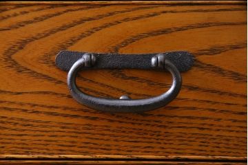 中古　福井木工所　福健　黄肌家具　匠　拭き漆仕上げ　五尺巾サイドボード(リビングボード)(定価約36.7万円)