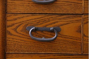 中古　福井木工所　福健　黄肌家具　匠　拭き漆仕上げ　五尺巾サイドボード(リビングボード)(定価約36.7万円)