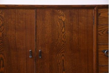 中古　福井木工所　福健　黄肌家具　匠　拭き漆仕上げ　五尺巾サイドボード(リビングボード)(定価約36.7万円)