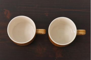 イギリスビンテージ　HORNSEA(ホーンジー)　Saffron(サフラン)　レトロでかわいらしいトリオ2客セット(3)