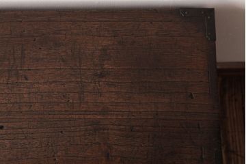 アンティーク家具　古民具・骨董　明治期　桐材製　渋い貫録のある佇まいの帳場箪笥(引き出し、桐箪笥、桐たんす)