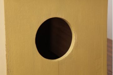 アンティーク雑貨　ペイント家具　広めのステップのレトロな踏み台(飾り台、花台)