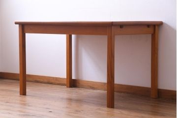 ヴィンテージ家具　北欧ビンテージ　デンマーク　ナチュラルな雰囲気のエクステンションテーブル(ドローリーフテーブル、ダイニングテーブル)