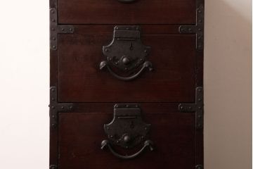 アンティーク家具　和製アンティーク　珍しい縦型!　ジャンクスタイルを演出する時代箪笥(サイドチェスト、引き出し)