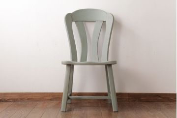 中古輸入家具　オランダ製　優しげなアースカラーが素敵なダイニングチェア(椅子)