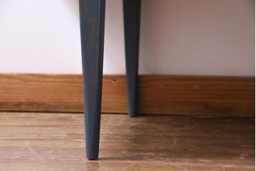 北欧家具　ペイント　ビンテージカラーと取っ手がお洒落なワークデスク(両袖机、在宅ワーク、在宅用サイドボード)