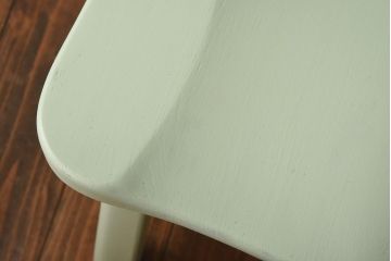 中古輸入家具　オランダ製　涼しげなミントグリーンのダイニングチェア(椅子、イス、板座チェア)(R-035129)
