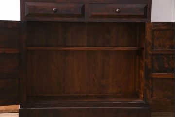 中古　松本民芸家具　使いやすい大きさが魅力的な食器棚(収納棚)(1)