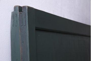 和製アンティーク　ラフジュ工房オリジナルステンドグラス　明治期　建具リメイク　ステンドグラスを組合せたモダンな板戸2枚セット(引き戸)