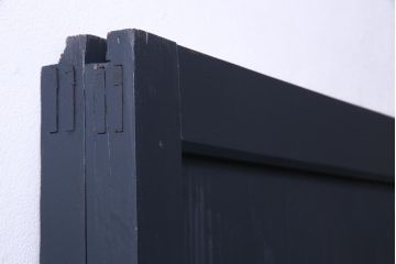 和製アンティーク　ラフジュ工房オリジナルステンドグラス　古建具リメイク　大正浪漫な雰囲気漂う板戸2枚セット(建具、引き戸)