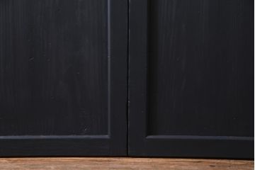 和製アンティーク　ラフジュ工房オリジナルステンドグラス　古建具リメイク　大正浪漫な雰囲気漂う板戸2枚セット(建具、引き戸)