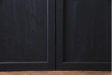 和製アンティーク　ラフジュ工房オリジナルステンドグラス　古建具リメイク　大正浪漫な雰囲気漂う板戸2枚セット(建具、引き戸)
