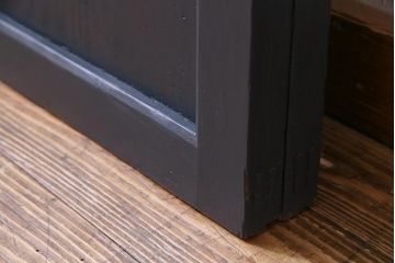 和製アンティーク　ラフジュ工房オリジナルステンドグラス　古建具リメイク　大正浪漫な雰囲気漂う板戸2枚セット(建具、引き戸)
