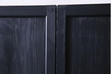 和製アンティーク　ラフジュ工房オリジナルステンドグラス　古建具リメイク　大正浪漫な雰囲気漂う板戸2枚セット(建具、引き戸)