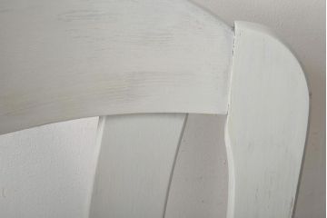 中古輸入家具　オランダ製　儚げな雰囲気のフレンチグレーのダイニングチェア(椅子)