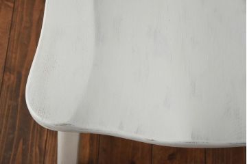 中古輸入家具　オランダ製　儚げな雰囲気のフレンチグレーのダイニングチェア(椅子)