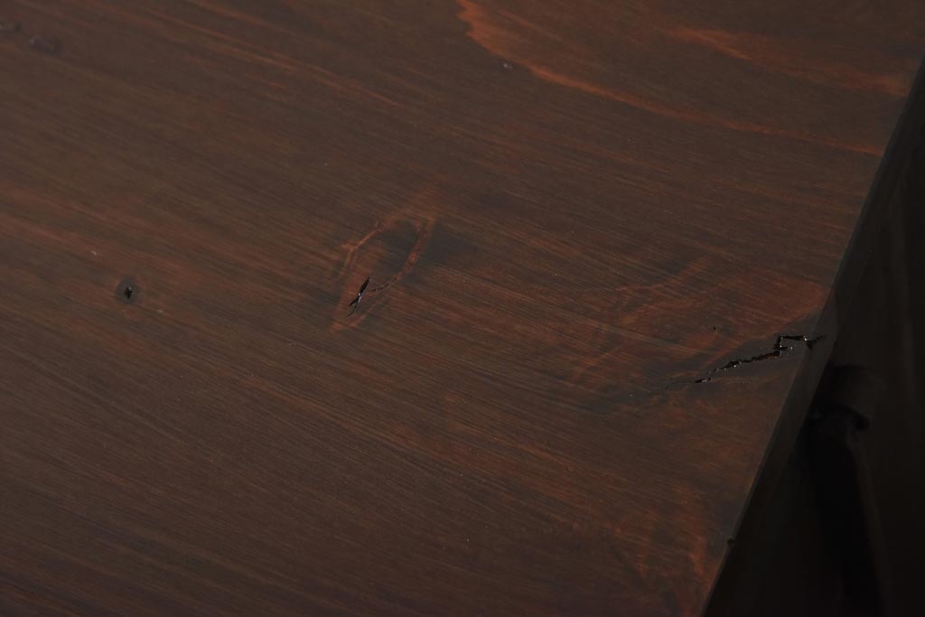 アンティーク家具　和製アンティーク　総桐材　無骨な金具が貫録を感じさせる観音開き戸のリメイクテレビボード(箪笥ローボード、リビングボード、桐箪笥、桐たんす)