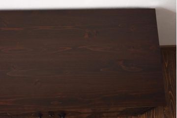 アンティーク家具　和製アンティーク　ヒノキ・桐材　無骨な金具が貫録を感じさせる観音開き戸のリメイクテレビボード(箪笥ローボード、リビングボード、桐箪笥、桐たんす)(1)