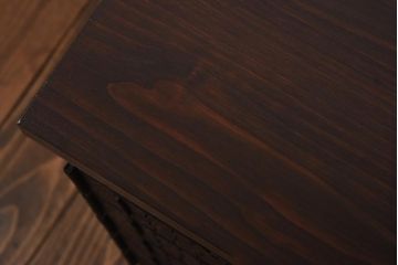 アンティーク家具　和製アンティーク　ヒノキ・桐材　無骨な金具が貫録を感じさせる観音開き戸のリメイクテレビボード(箪笥ローボード、リビングボード、桐箪笥、桐たんす)(1)