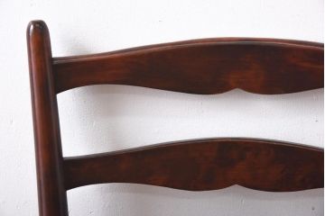 ビンテージ　松本民芸家具　#63型　ラダーバックのラッシチェア(ダイニングチェア、椅子)(定価約11万円)