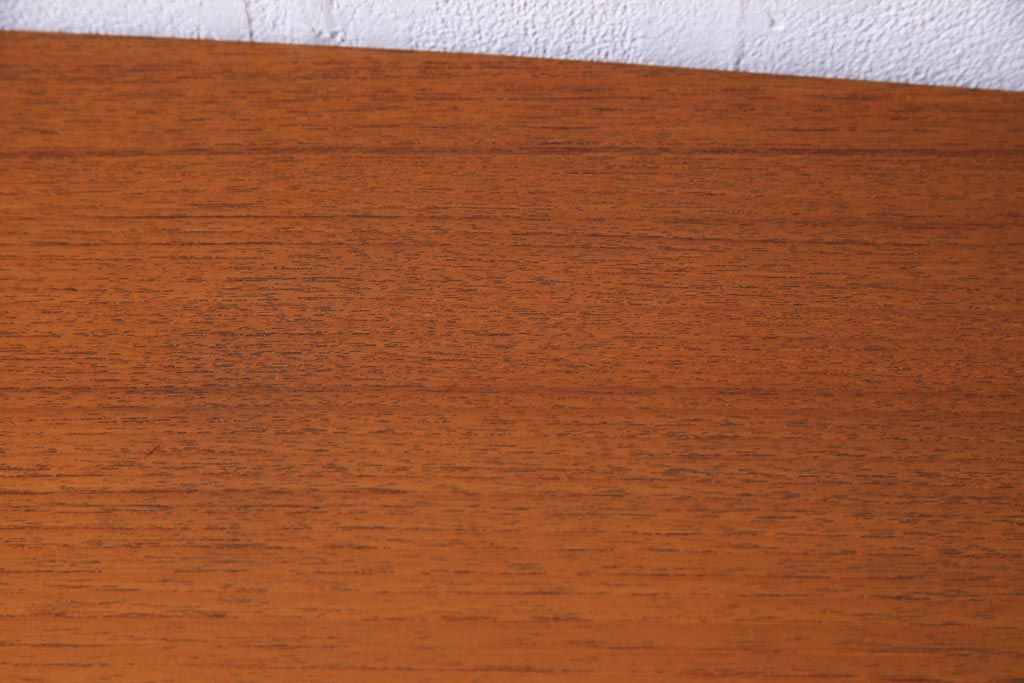 ビンテージ　北欧家具　チーク材　美しい木肌と柔らかなフォルムがお洒落なキドニーデスク(机、在宅ワーク、在宅用パートナーデスク、ヴィンテージ)