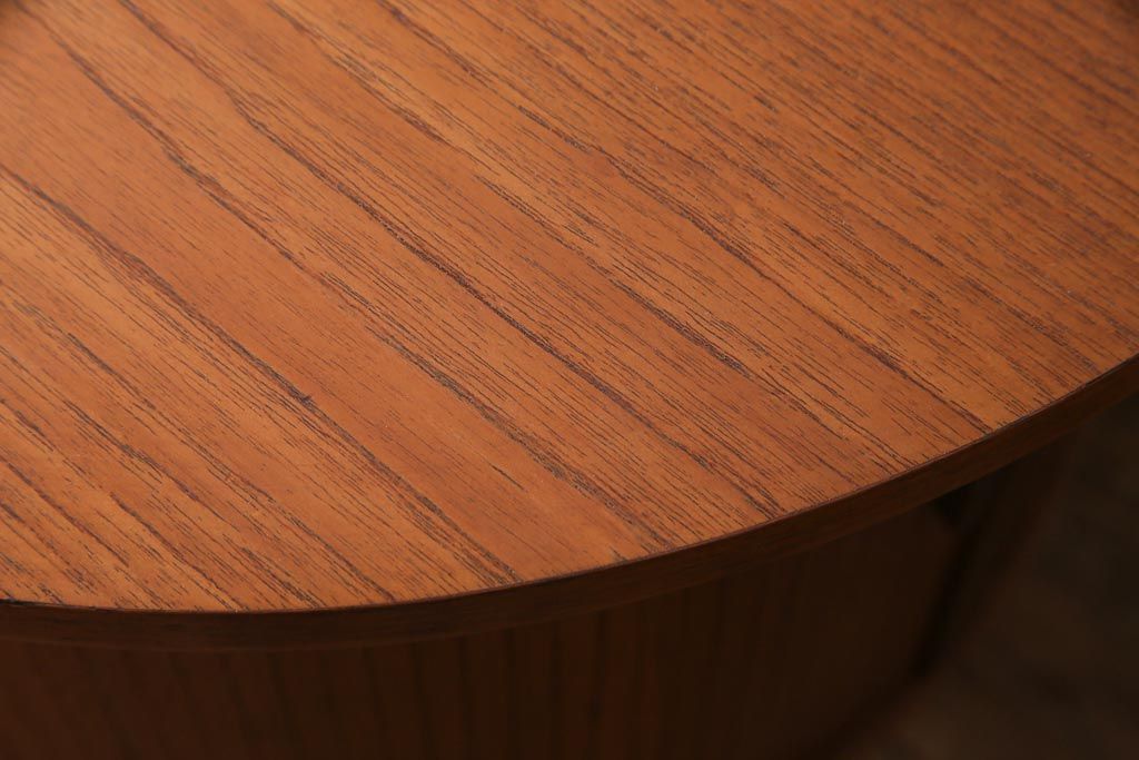 ビンテージ　北欧家具　チーク材　美しい木肌と柔らかなフォルムがお洒落なキドニーデスク(机、在宅ワーク、在宅用パートナーデスク、ヴィンテージ)