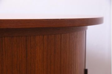 ビンテージ　北欧家具　チーク材　美しい木肌と柔らかなフォルムがお洒落なキドニーデスク(机、在宅ワーク、在宅用パートナーデスク、ヴィンテージ)