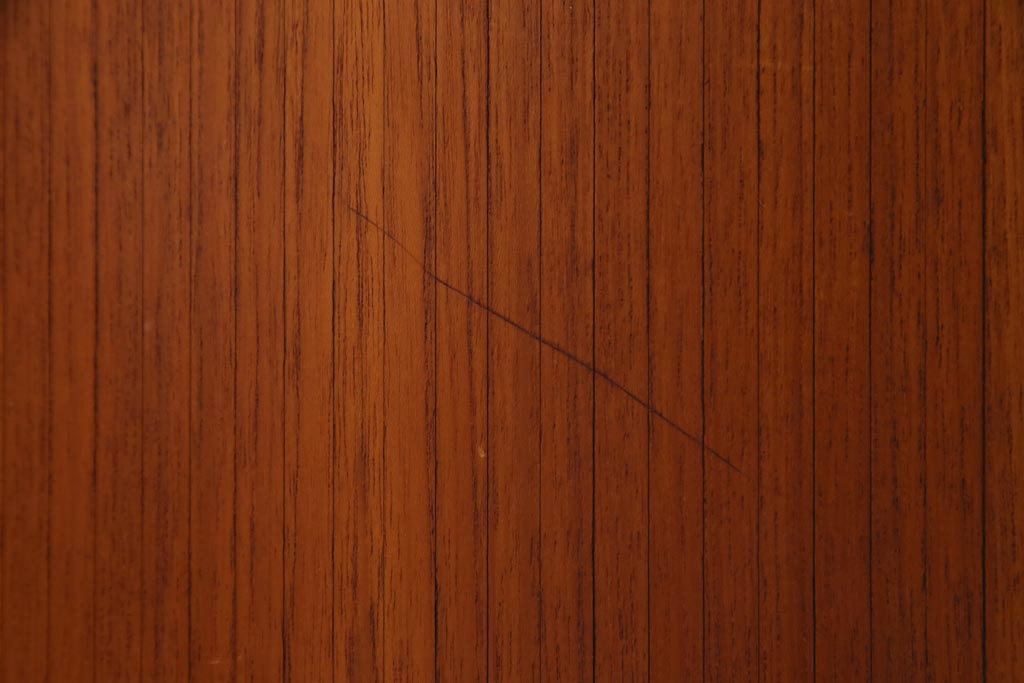 ビンテージ　北欧家具　チーク材　美しい木肌と柔らかなフォルムがお洒落なキドニーデスク(机、在宅ワーク、在宅用パートナーデスク、ヴィンテージ)