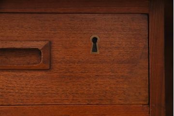 ビンテージ　北欧家具　チーク材　美しい木肌と柔らかなフォルムがお洒落なキドニーデスク(机、在宅ワーク、在宅用パートナーデスク、ヴィンテージ)