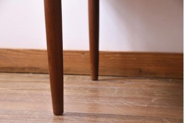 ビンテージ　北欧家具　チーク材　美しい木肌と柔らかなフォルムがお洒落なキドニーデスク(机、在宅ワーク、在宅用パートナーデスク、ヴィンテージ)