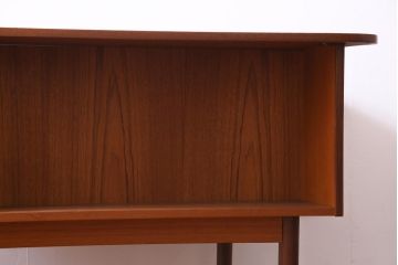 ビンテージ　北欧家具　チーク材　美しい木肌と柔らかなフォルムがお洒落なキドニーデスク(机、在宅ワーク、在宅用パートナーデスク、ヴィンテージ)