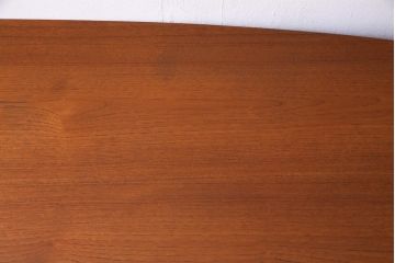 ビンテージ　北欧家具　チーク材　美しい木肌と柔らかなフォルムがお洒落なキドニーデスク(机、在宅ワーク、在宅用パートナーデスク、ヴィンテージ)