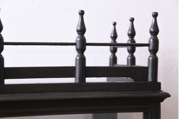 アンティーク家具　大正ロマン　天枠付き!　古いタバコ屋の薄型ガラスケース(ショーケース、陳列棚)