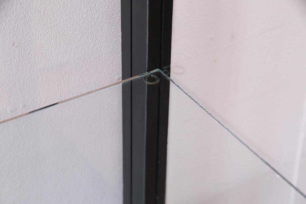 アンティーク家具　大正ロマン　天枠付き!　古いタバコ屋の薄型ガラスケース(ショーケース、陳列棚)