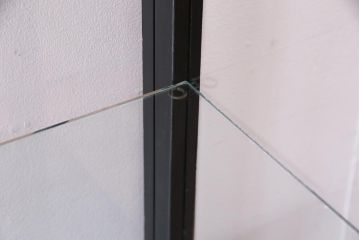 アンティーク家具　大正ロマン　天枠付き!　古いタバコ屋の薄型ガラスケース(ショーケース、陳列棚)