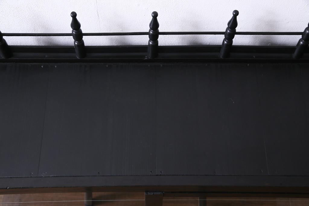 アンティーク家具　大正ロマン　天枠付き!　古いタバコ屋の薄型ガラスケース(ショーケース、陳列棚)