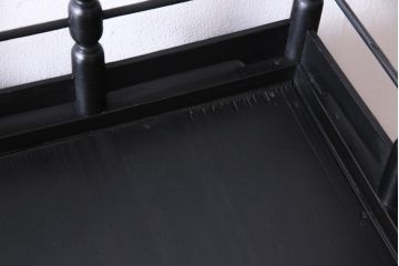 アンティーク家具　大正ロマン　天枠付き!　古いタバコ屋の薄型ガラスケース(ショーケース、陳列棚)