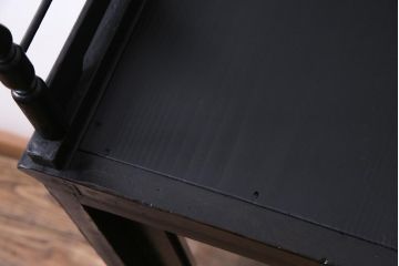 アンティーク家具　大正ロマン　天枠付き!　古いタバコ屋の薄型ガラスケース(ショーケース、陳列棚)