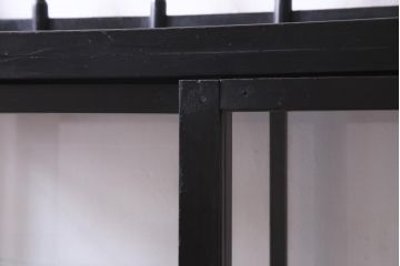 アンティーク家具　大正ロマン　天枠付き!　古いタバコ屋の薄型ガラスケース(ショーケース、陳列棚)