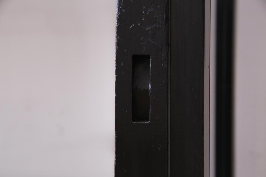 アンティーク家具　大正ロマン　天枠付き!　古いタバコ屋の薄型ガラスケース(ショーケース、陳列棚)