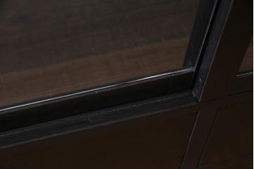 アンティーク家具　大正ロマン　天枠付き!　古いタバコ屋の薄型ガラスケース(ショーケース、陳列棚)